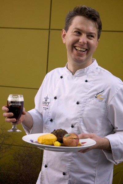 Chef Eugene Sokolovski of the Abbey in Auckland with his 2009 winning dish, 'Rudolf the Russian Red Beer'